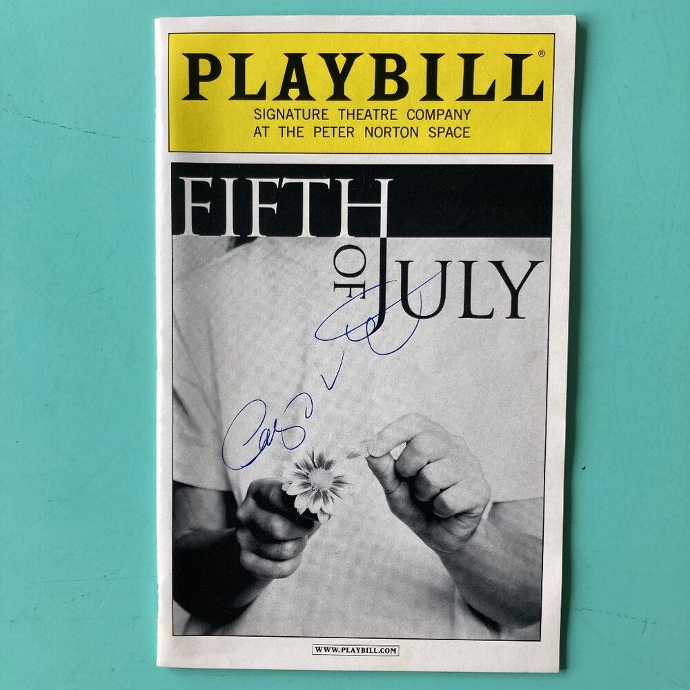 Cast Signed Playbill Playbill Fifth of July Robert Sean Leonard David Harbour +6